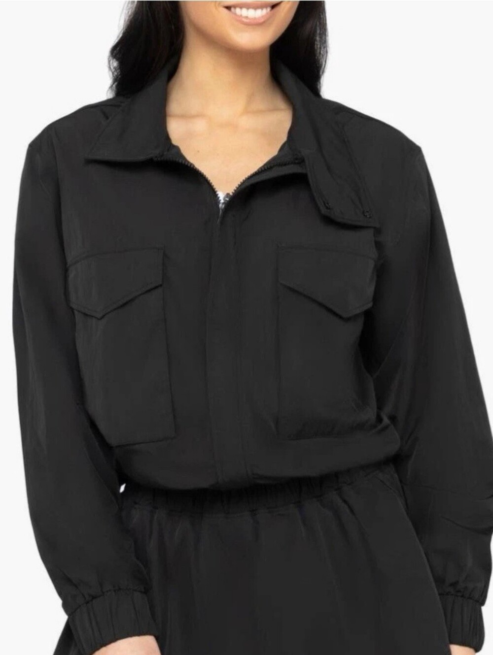 Size L - 🆕️ YOGALICIOUS Women’s Black Radiant Commuter Windbraker